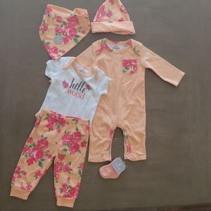 Baby Essentials " Hello World" 6 Piece Set.